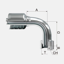 METRIC HEAVY FEMALE 5/8" (24 CONE SEAT) 90 ELBOW