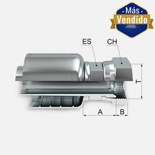 HEMBRA GIRATORIA JIC 37°-RECTO