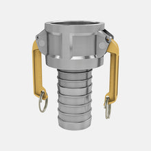CONEXION RAPIDA ACOPLE HEMBRA X ESPIGA P/MANGUERA TIPO C ALUMINIO